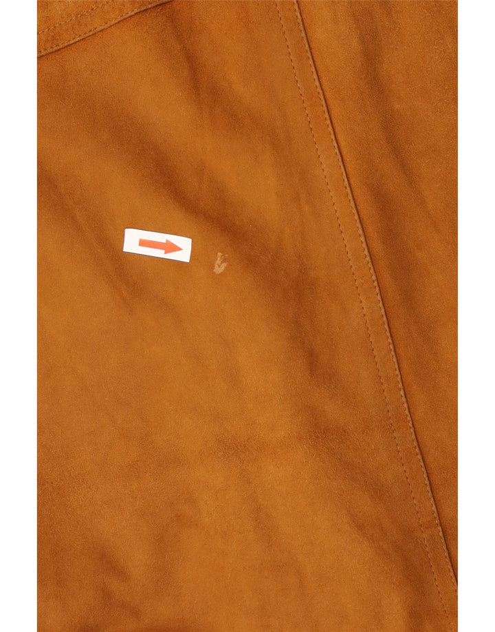 Мужской замшевый бомбер VINTAGE UK 42 XL Бежевый