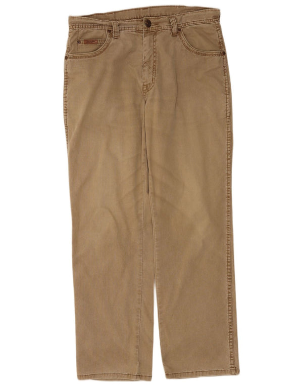 Мужские прямые повседневные брюки Wrangler Texas Stretch W33 L30, бежевый хлопок