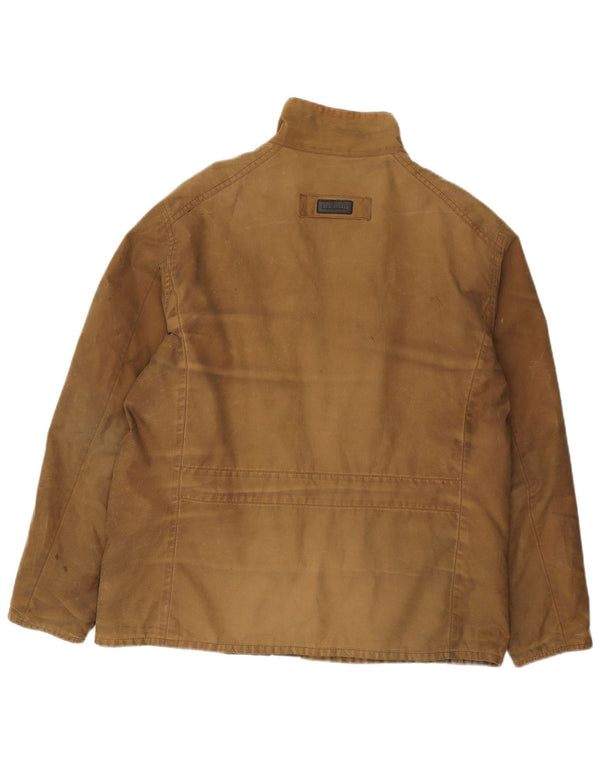 Barbour Mens Waxed Cotton Jacket UK 40 Large Brown Cotton