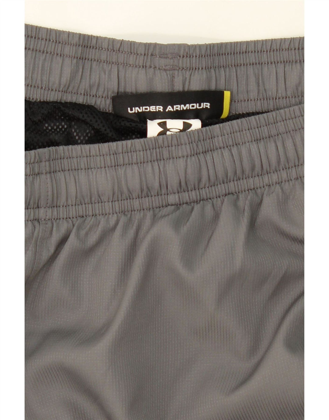 UNDER ARMOR Мужские спортивные брюки средне-серого цвета из полиэстера с цветными блоками