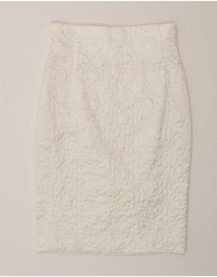 Винтажный женский комплект из 2 юбок IT 44 Medium W28 Белая вискоза