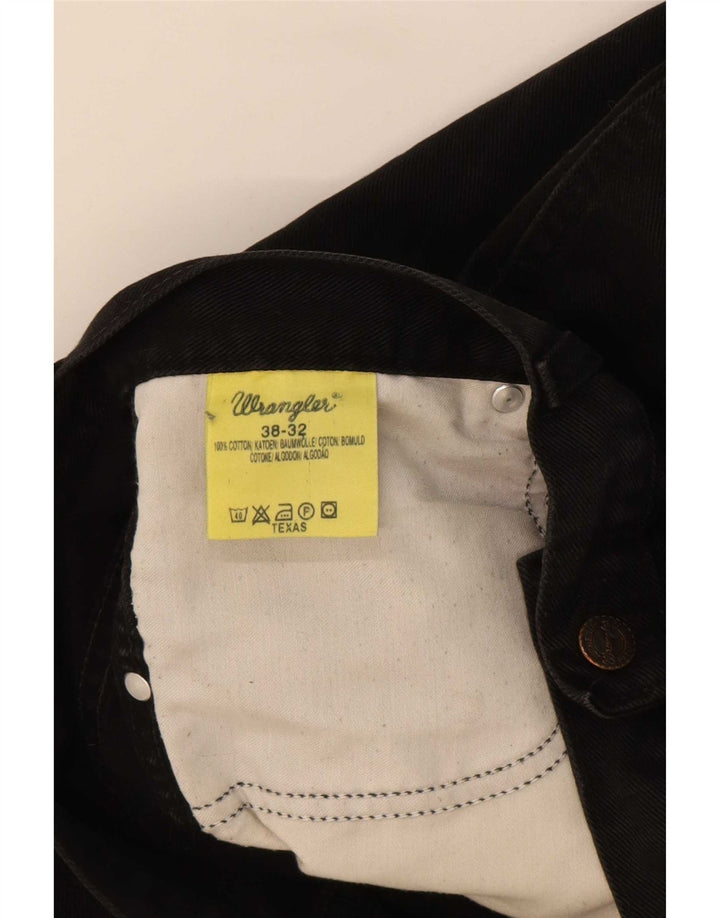 Мужские прямые джинсы Wrangler W38 L29, черный хлопок