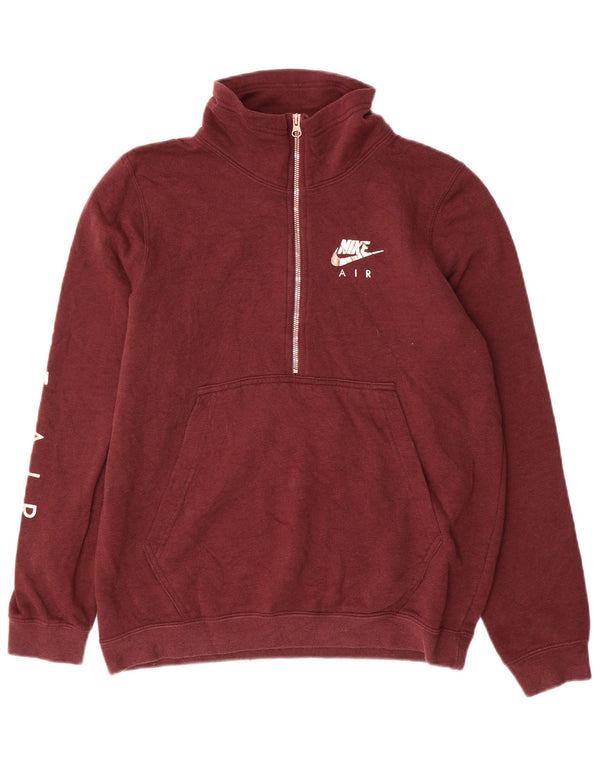 Женский джемпер оверсайз с графическим рисунком Nike UK 10, маленький бордовый