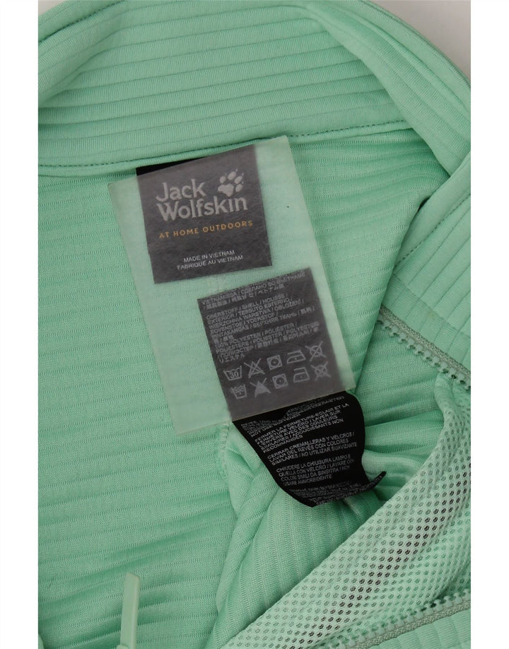 JACK WOLFSKIN Женский спортивный костюм, верхняя куртка UK 10, маленький зеленый полиэстер