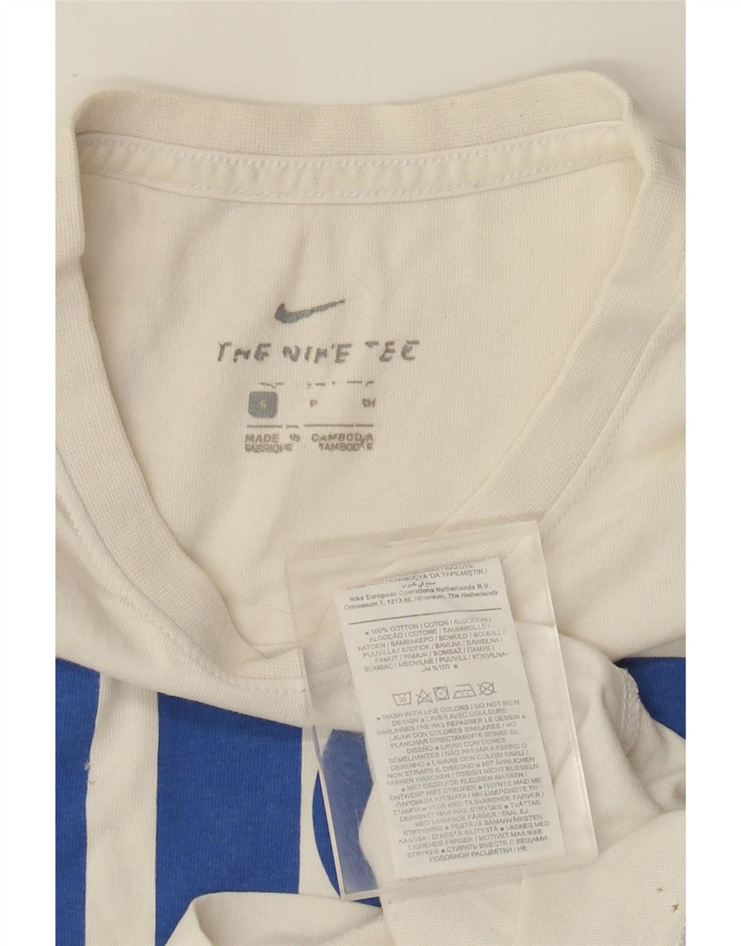 Мужская футболка с рисунком Nike, маленький белый хлопок