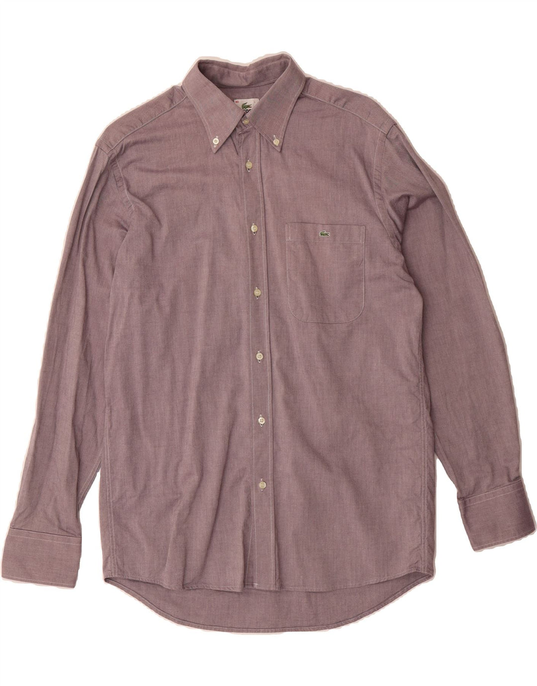 LACOSTE Mens Shirt Size 40 Medium Purple Cotton Vintage Lacoste and Second-Hand Lacoste from Messina Hembry 