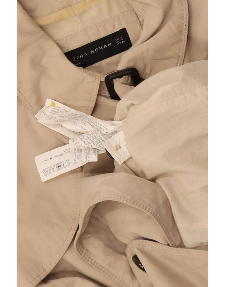 Женский тренч Zara UK 12, средний бежевый, полиэстер