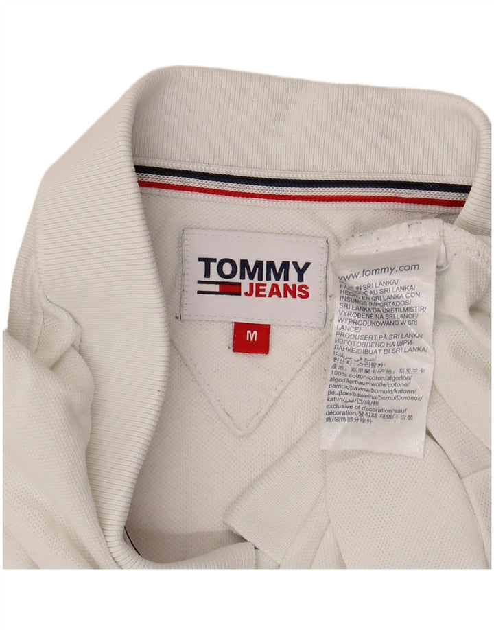 Мужская рубашка-поло Tommy Hilfiger из хлопка среднего размера белого цвета
