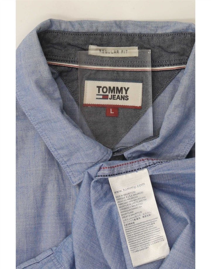 Мужская рубашка стандартного кроя Tommy Hilfiger, большой синий хлопок