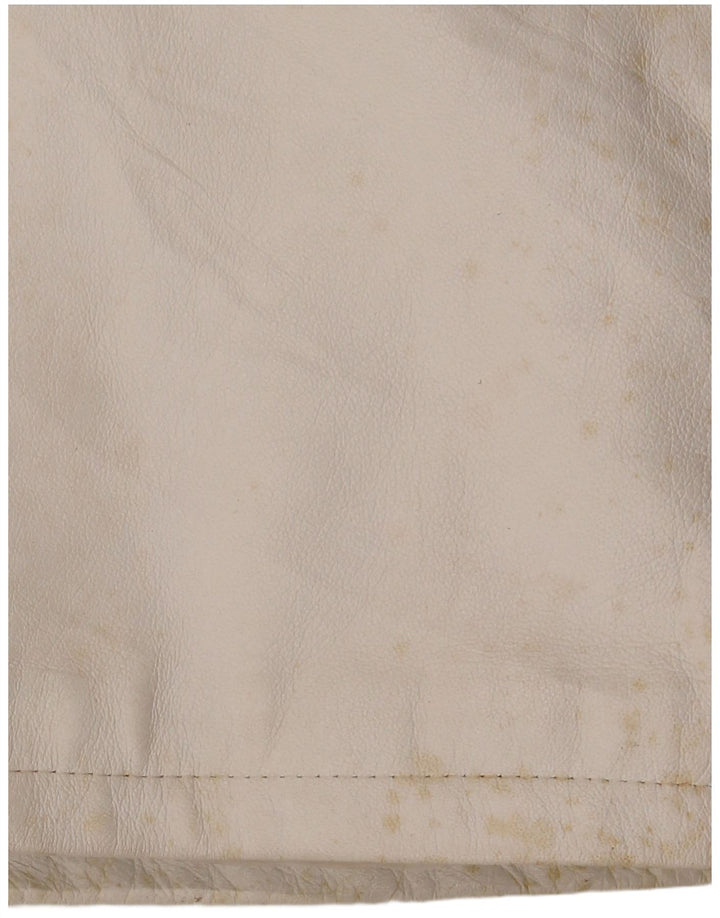 CONBIPEL Женская кожаная куртка с капюшоном IT 42 Medium White Leather