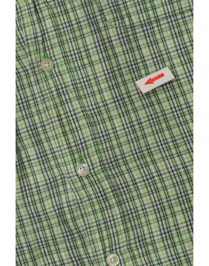 Мужская рубашка с коротким рукавом Tommy Hilfiger, большая зеленая клетка, хлопок