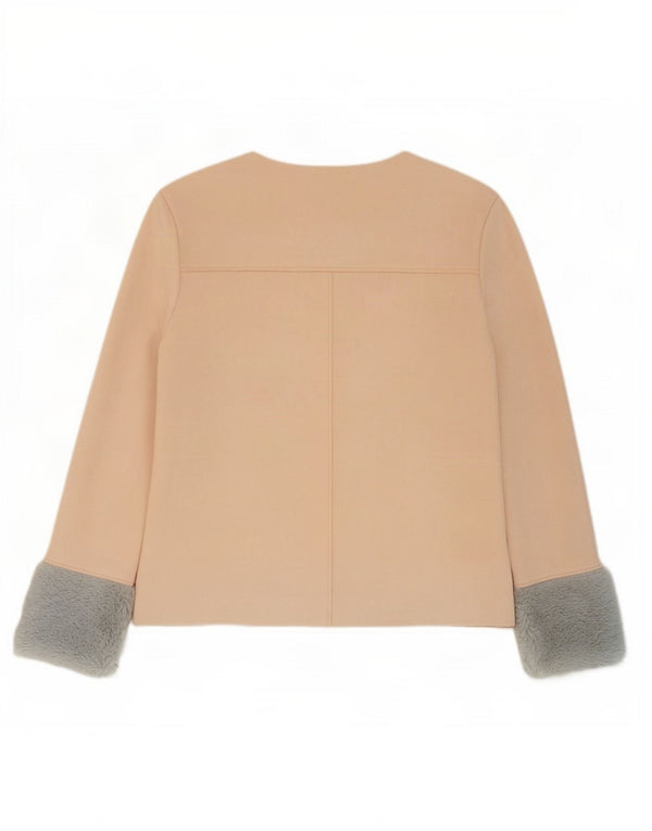 Женская блузка Zara Top UK 12, средний бежевый цветной блок