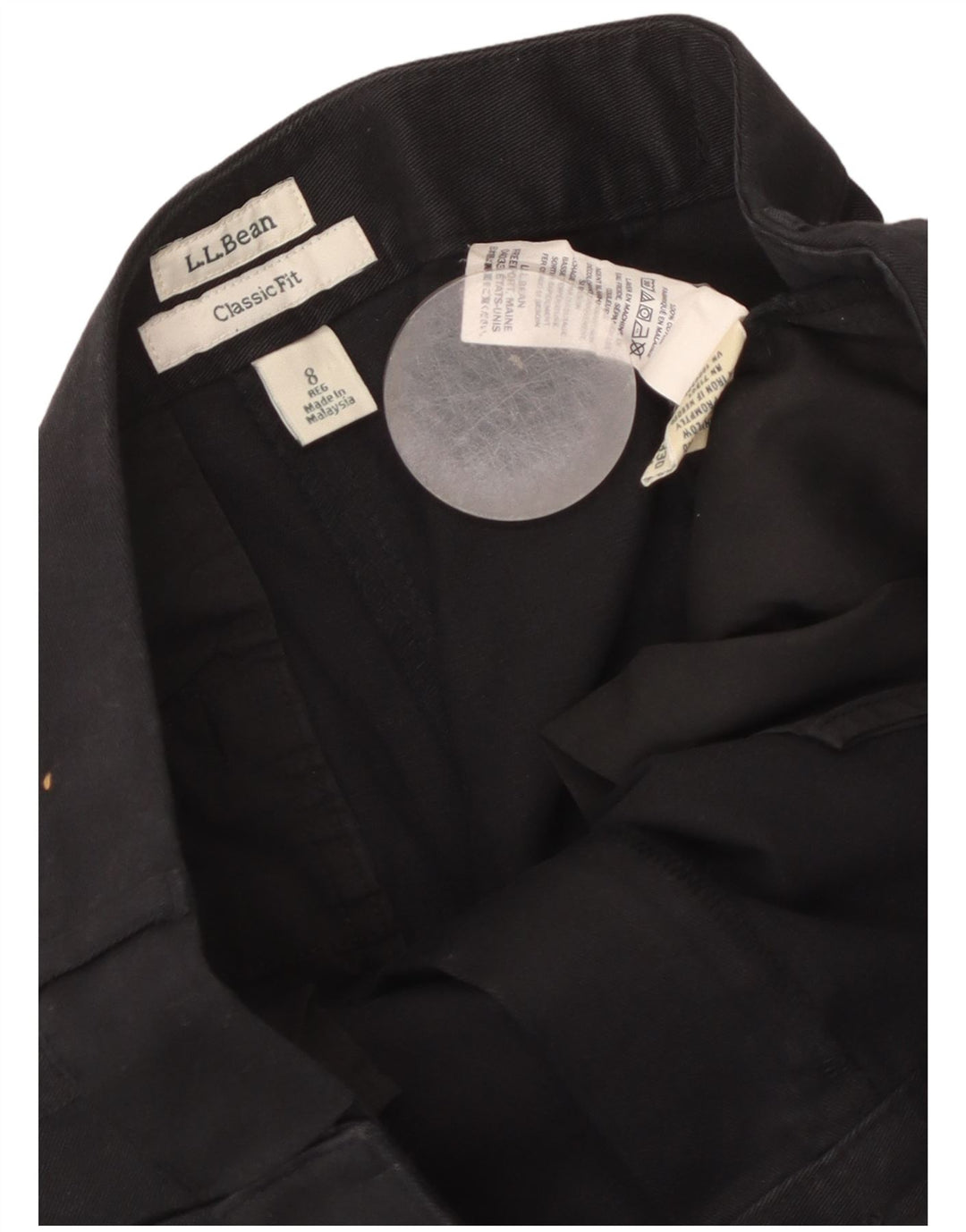 Женские прямые брюки чинос L.L.Bean США 8, средние W30 L27, черный хлопок