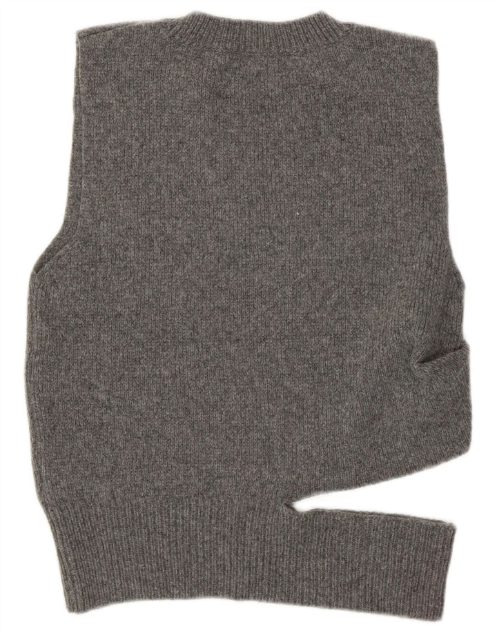 Женская укороченная майка Zara UK 10, маленькая серая шерсть