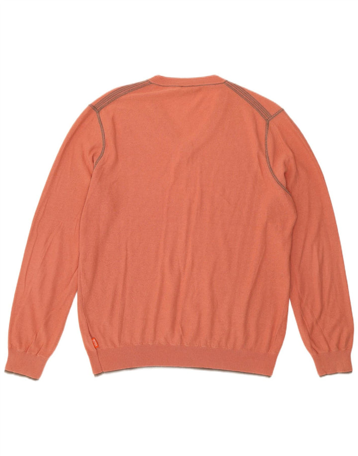 Мужской джемпер с v-образным вырезом Hugo Boss, средний розовый