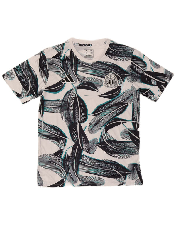 Мужская футболка Adidas Newcastle United Slim Fit с рисунком, маленькая белая