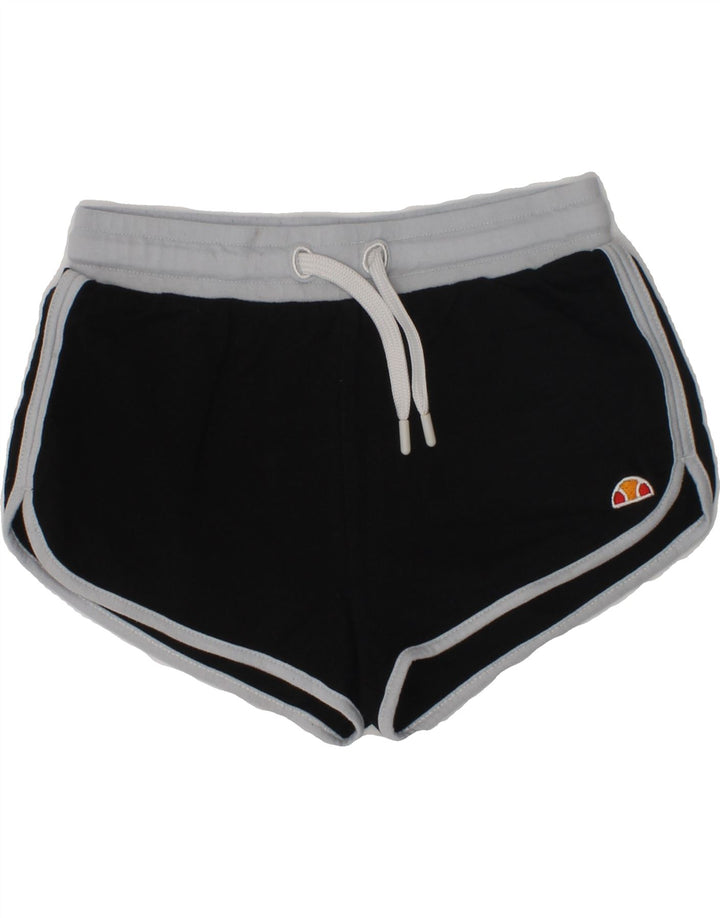 ELLESSE Girls Sport Shorts 7-8 Years Black Cotton | Vintage Ellesse | Thrift | Second-Hand Ellesse | Used Clothing | Messina Hembry 