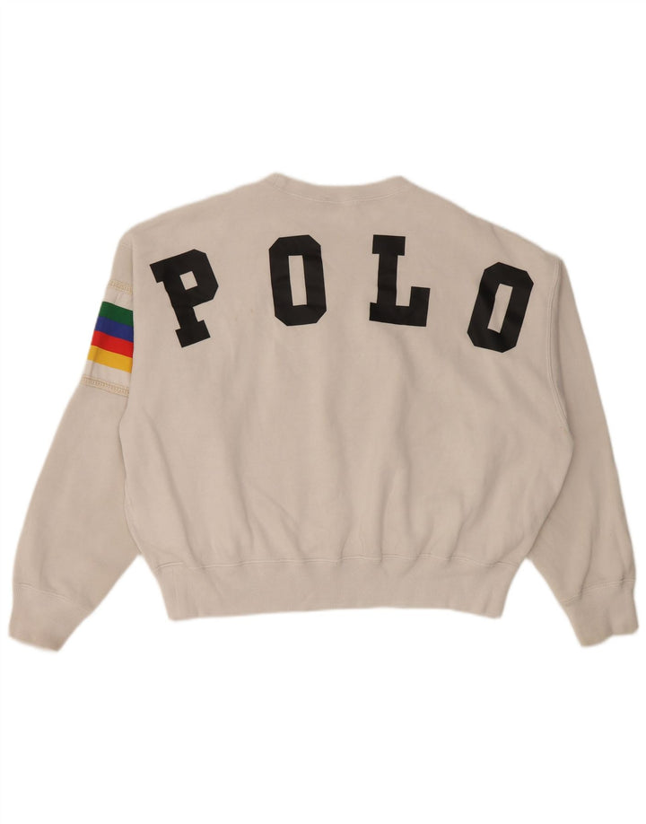 Женский свитер с рисунком Polo Ralph Lauren, Великобритания 14, средний серый