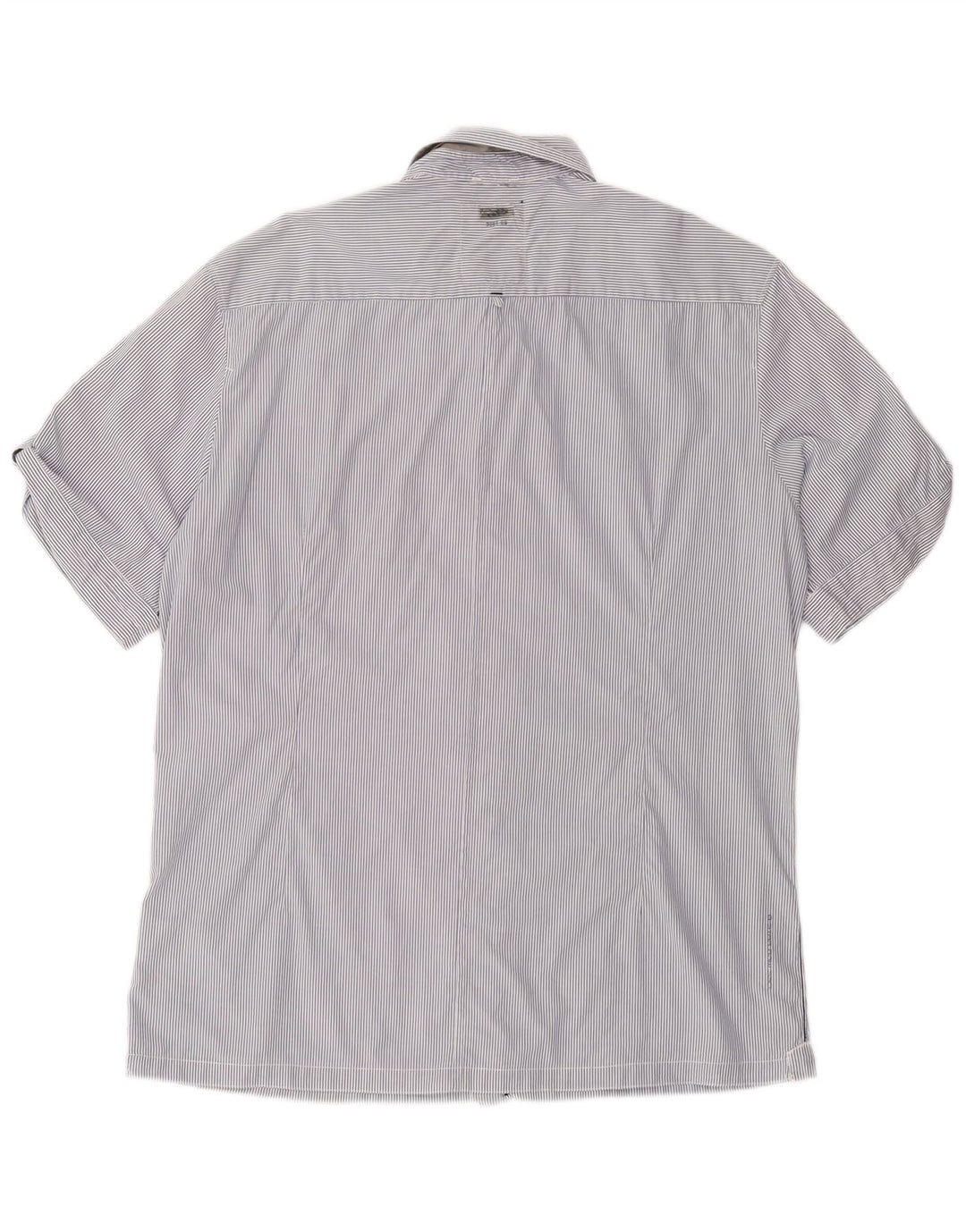 G-STAR Мужская рубашка с коротким рукавом 2XL Темно-синяя хлопковая полоска