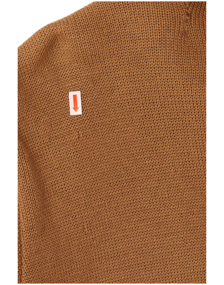 VINTAGE Мужской кардиган-свитер IT 54 XL Коричневый Шерстяной