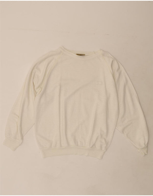 CARLO COLUCCI Womens Graphic Sweatshirt Jumper UK 18 XL White