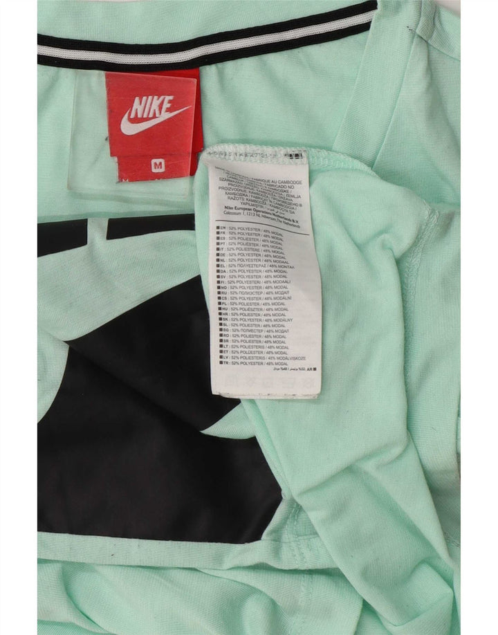 Женский укороченный жилет с графическим рисунком Nike UK 14, средний зеленый полиэстер
