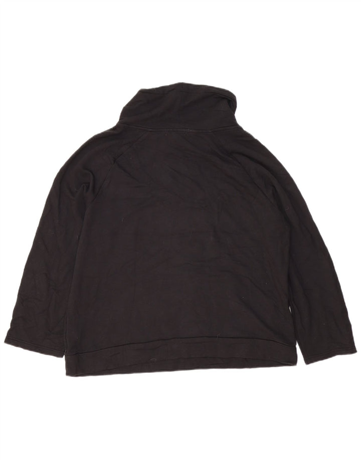 Женский свободный свитер с высоким воротником Fat Face, джемпер UK 10, маленький черный