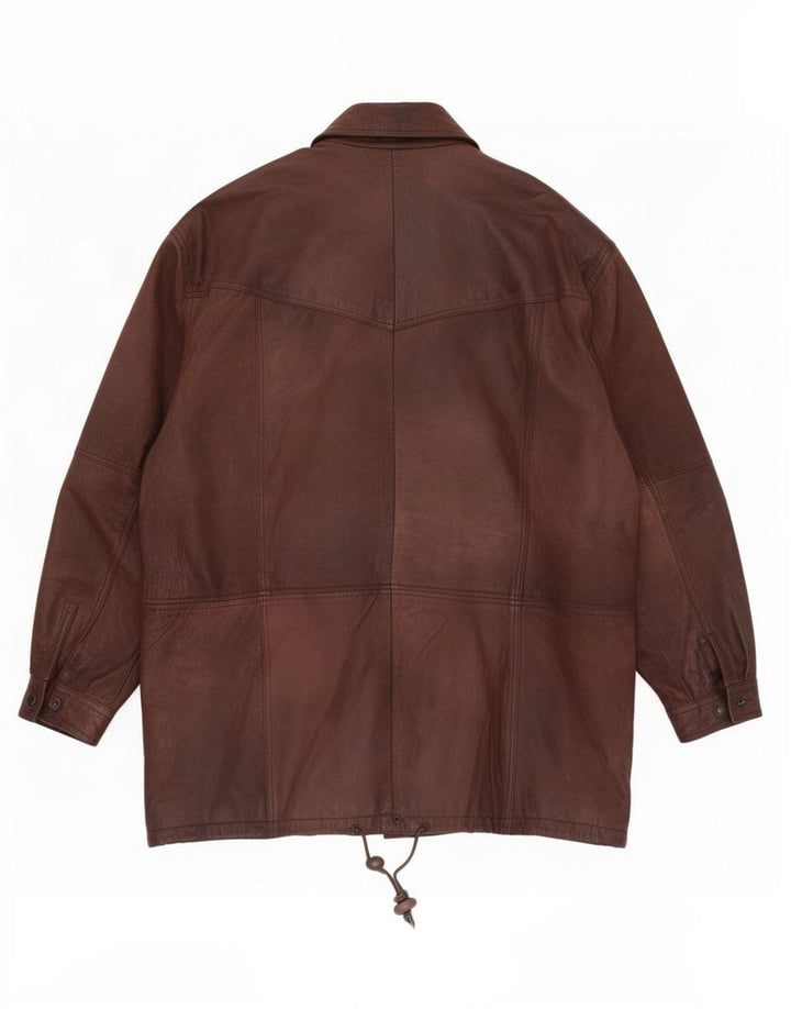 Мужская кожаная куртка CLASSIC UK 42 XL Коричневая