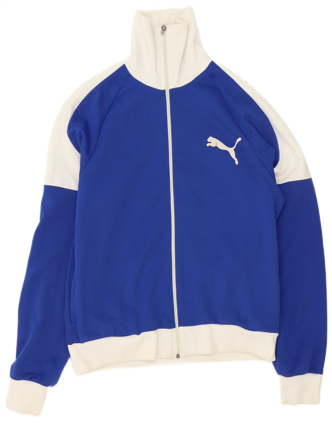 Мужской спортивный костюм Puma с графическим рисунком, верхняя куртка, средний синий полиэстер с цветными блоками