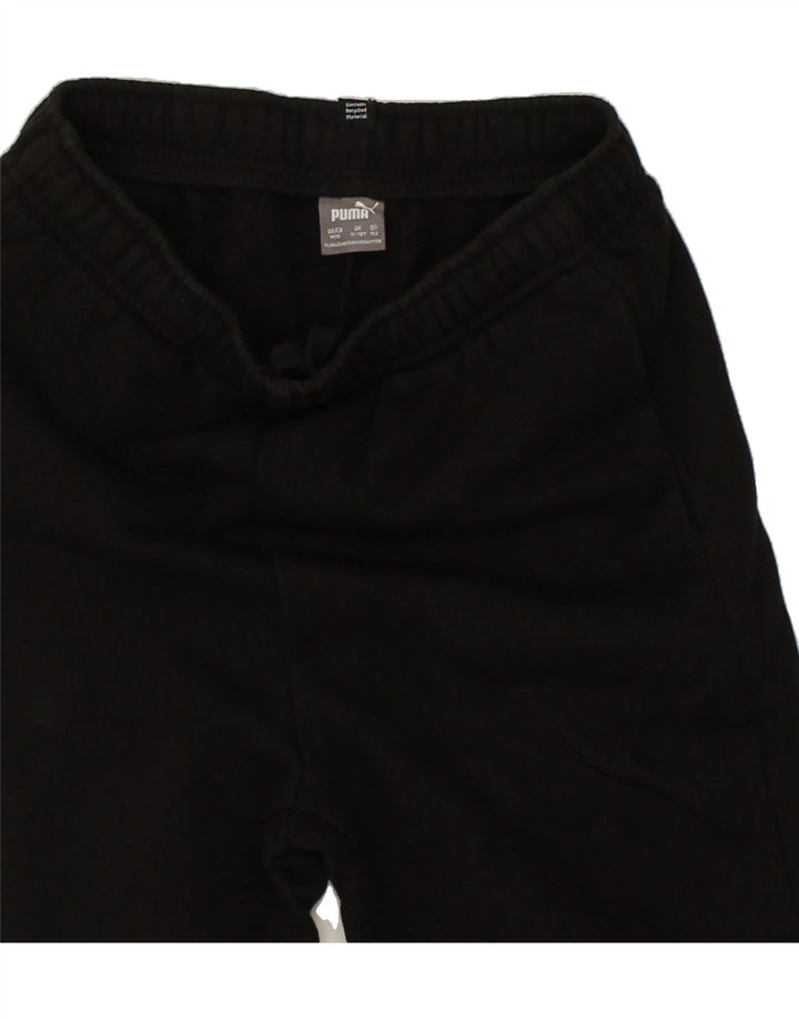 PUMA Boys Graphic Tracksuit Trousers Joggers 11-12 Years Black Cotton | Vintage Puma | Thrift | Second-Hand Puma | Used Clothing | Messina Hembry 