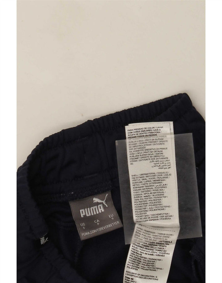 Мужские спортивные брюки Puma, джоггеры, маленькие, темно-синие, полиэстер с цветными блоками