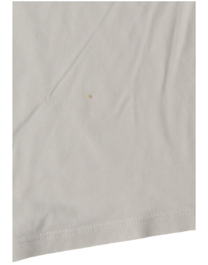 Женская футболка с рисунком Zara Top UK 14, средний белый хлопок