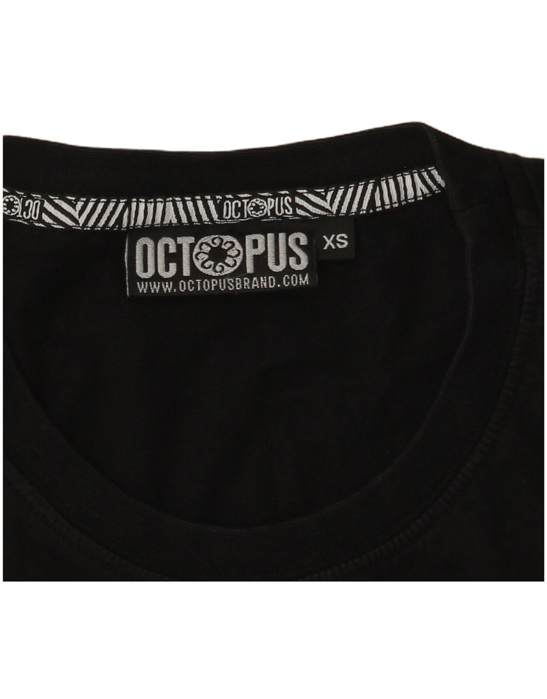 Мужская футболка Octopus с рисунком Top XS, черная с геометрическим рисунком