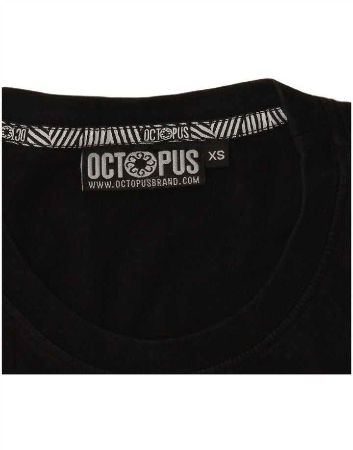 Мужская футболка Octopus с рисунком Top XS, черная с геометрическим рисунком
