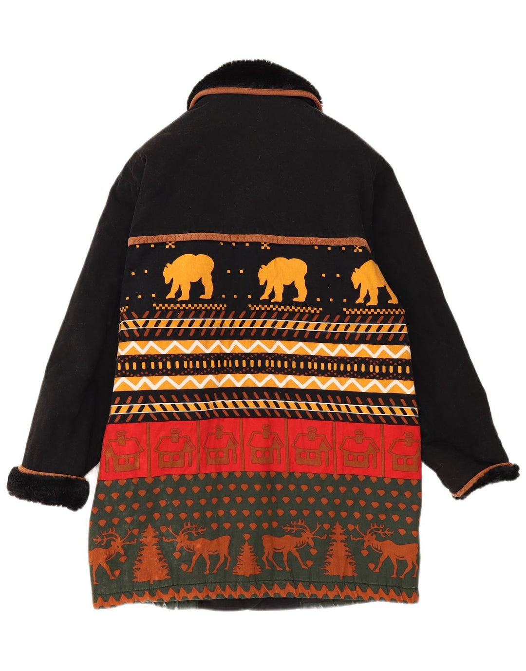 Новое женское пальто Fast UK 16, большое черное платье Fair Isle