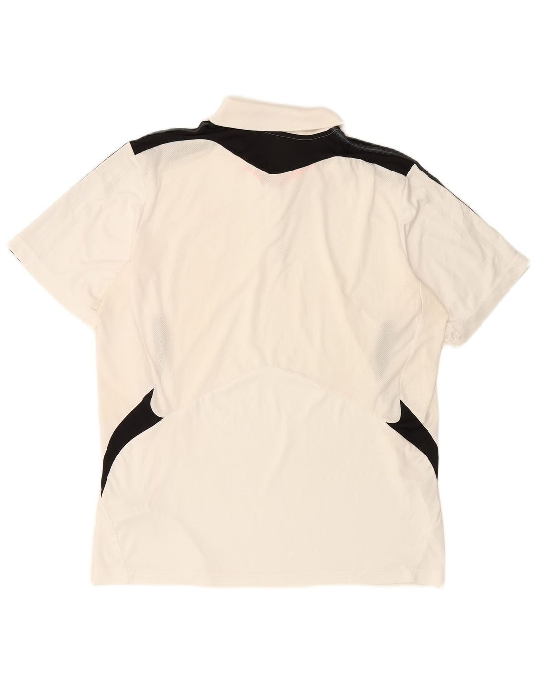 Мужская рубашка-поло ADIDAS Climacool XL, полиэстер белого цвета с цветными блоками