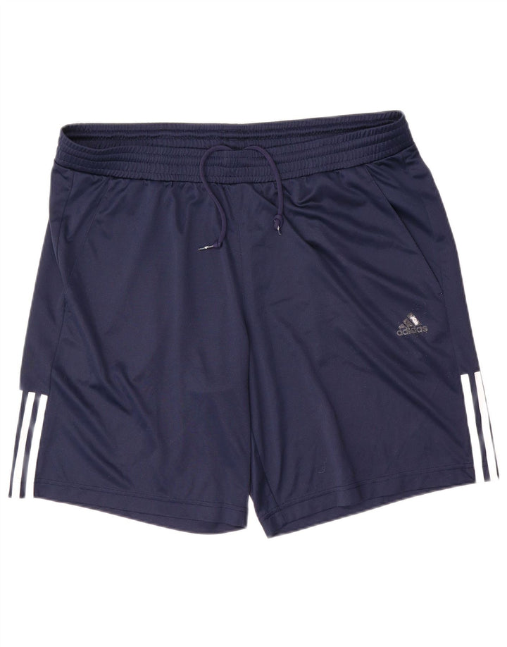 Мужские спортивные шорты Adidas Climalite XL темно-синие из полиэстера