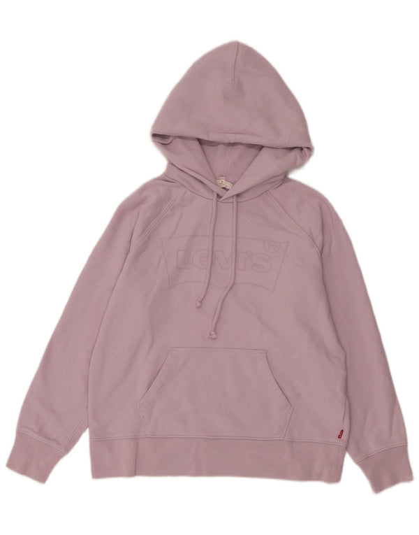 Женский джемпер с капюшоном Levi's Oversized с рисунком UK 6 XS Фиолетовый хлопок