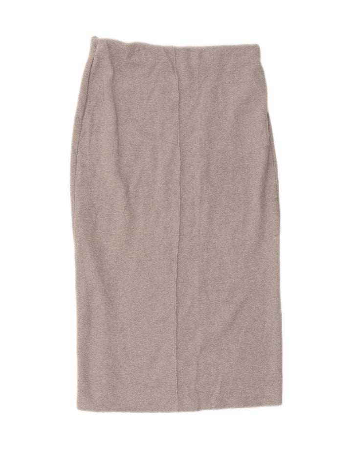 Женская юбка-миди Zara Medium W28, серый полиэстер с крапинками