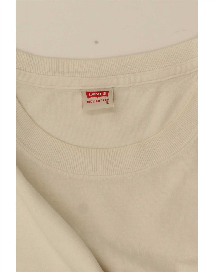 Мужской топ Levi's с длинным рукавом, большой белый хлопок, хлопок
