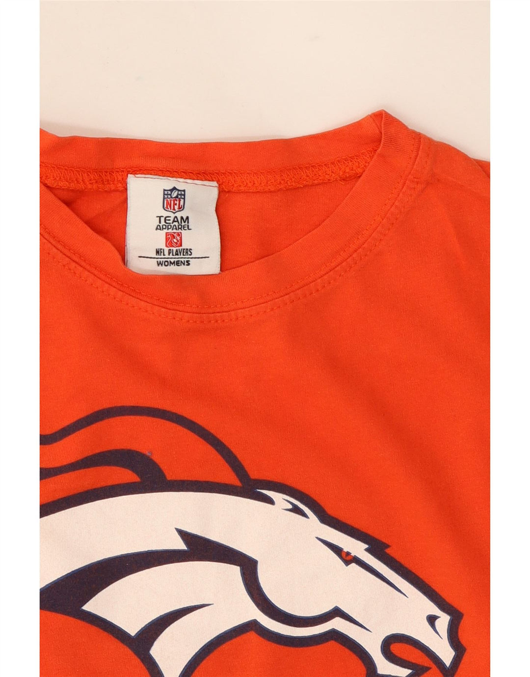 NFL Womens Graphic T-Shirt Top UK 12 Medium Orange Cotton Vintage NFL and Second-Hand NFL from Messina Hembry 