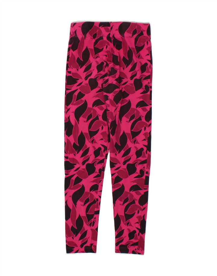 ADIDAS Womens Abstract Pattern Leggings UK 4/6 XS  Pink Cotton Vintage Adidas and Second-Hand Adidas from Messina Hembry 