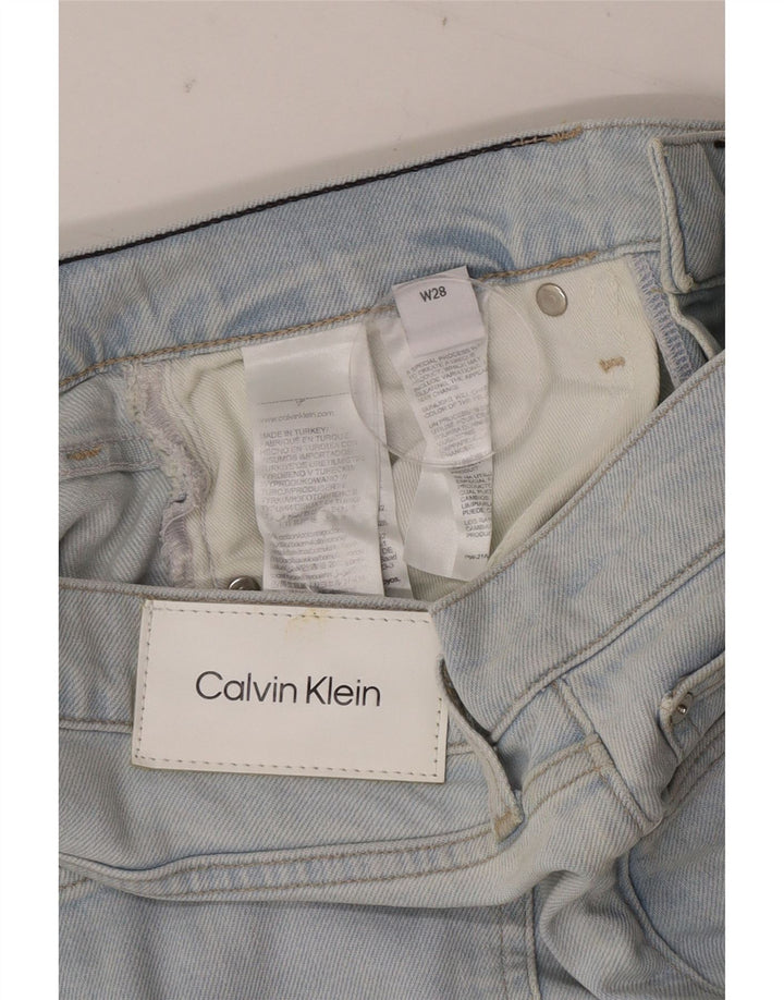Женские прямые джинсы CALVIN KLEIN W28 L27 синие, хлопок