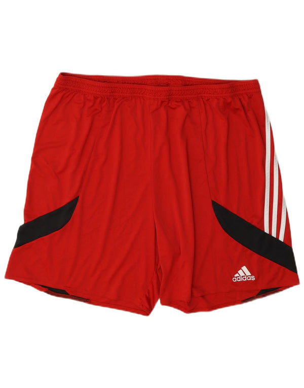 Мужские спортивные шорты Adidas Climalite 2XL, красный полиэстер с цветными блоками