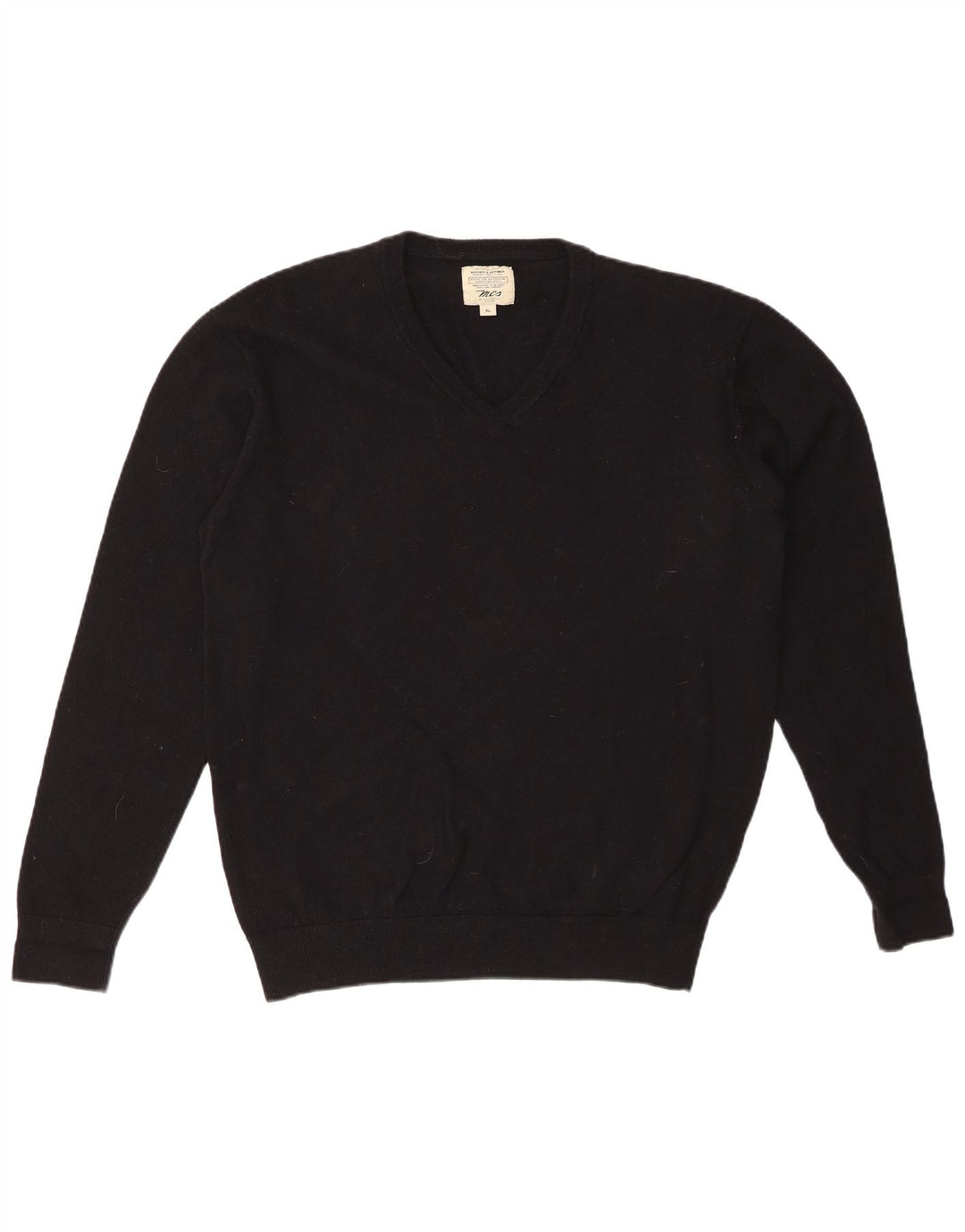 Мужской джемпер MARLBORO CLASSICS с v-образным вырезом XL, черная шерсть