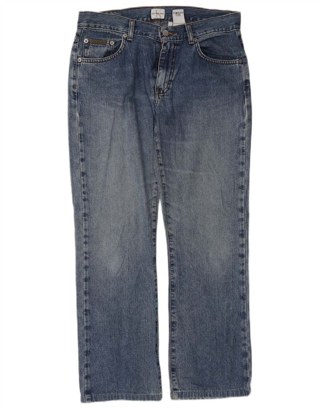 Женские прямые джинсы CALVIN KLEIN US 7 Medium W30 L28 Синие, хлопок