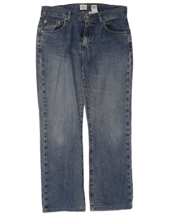 Женские прямые джинсы CALVIN KLEIN US 7 Medium W30 L28 Синие, хлопок