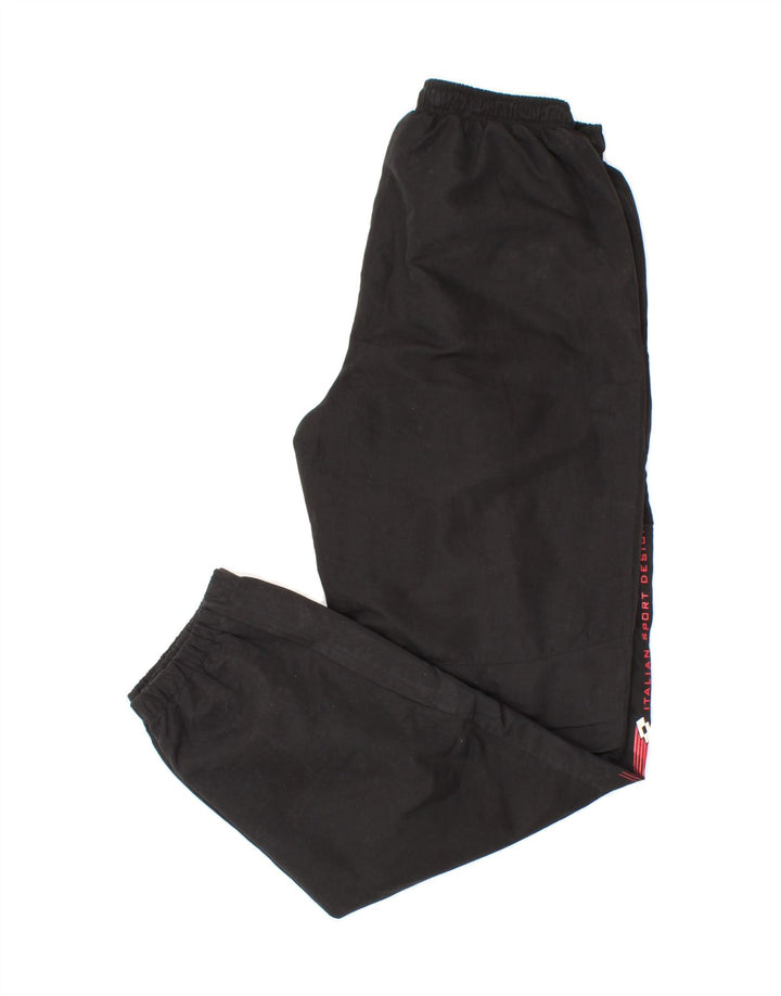 LOTTO Mens Graphic Tracksuit Trousers Joggers Small Black Vintage Lotto and Second-Hand Lotto from Messina Hembry 