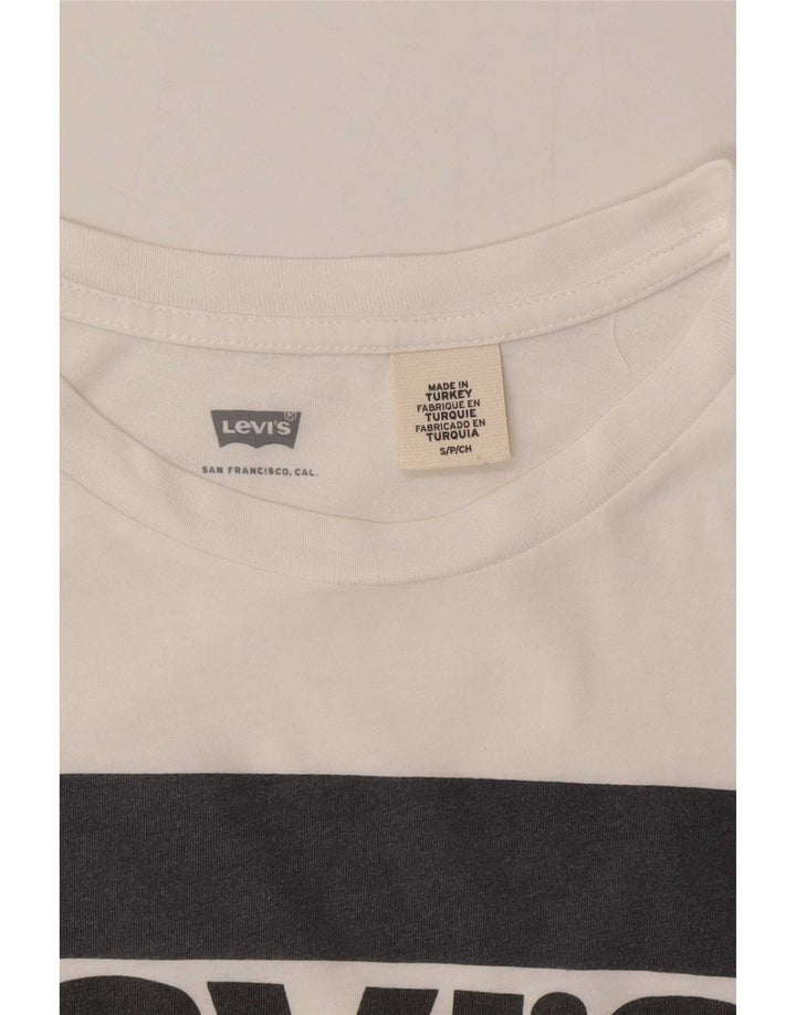 Мужская футболка с рисунком Levi's, маленький белый цвет