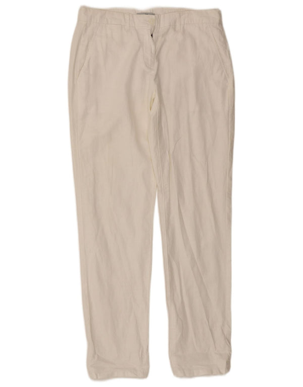 Женские узкие брюки-чиносы Gap UK 4 XS W30 L29, белые льняные брюки